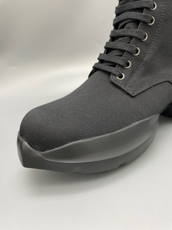 Rick Owens High-top Platform Boots Jacket - Black Unisex Streetwear Limited Edition - **Rick Owens Black High-Top Platform Boots: Futuristic Design with Unmatched Craftsmanship** Introducing the Rick