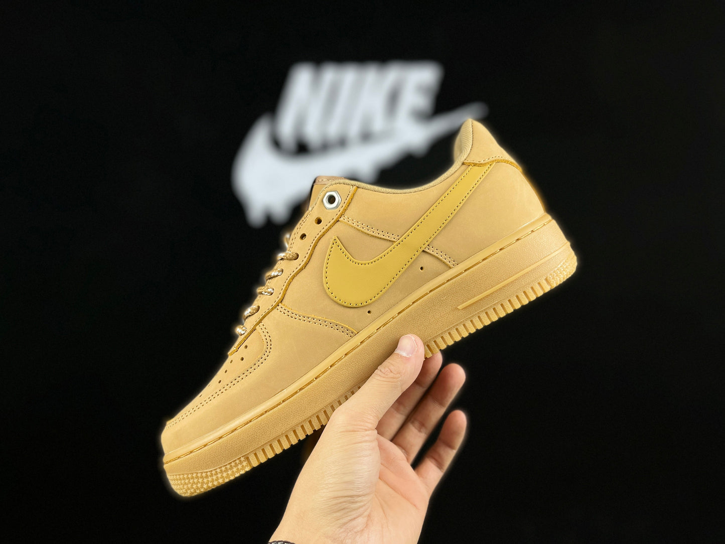 NIKE Air Force 1 'wheat' - Red Unisex Streetwear Limited Edition - **Nike Air Force 1 'Wheat'** The Nike Air Force 1 'Wheat' is a standout edition