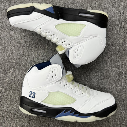 JORDAN 5 White And - Black Unisex Streetwear Limited Edition
