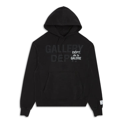 GALLERY Dept Gd Multi Logo Hoodie - Red Unisex Streetwear Limited Edition - **Gallery Dept. Logo Back Hoodie: Detailed Product Description** Elevate your streetwear collection with the Gallery