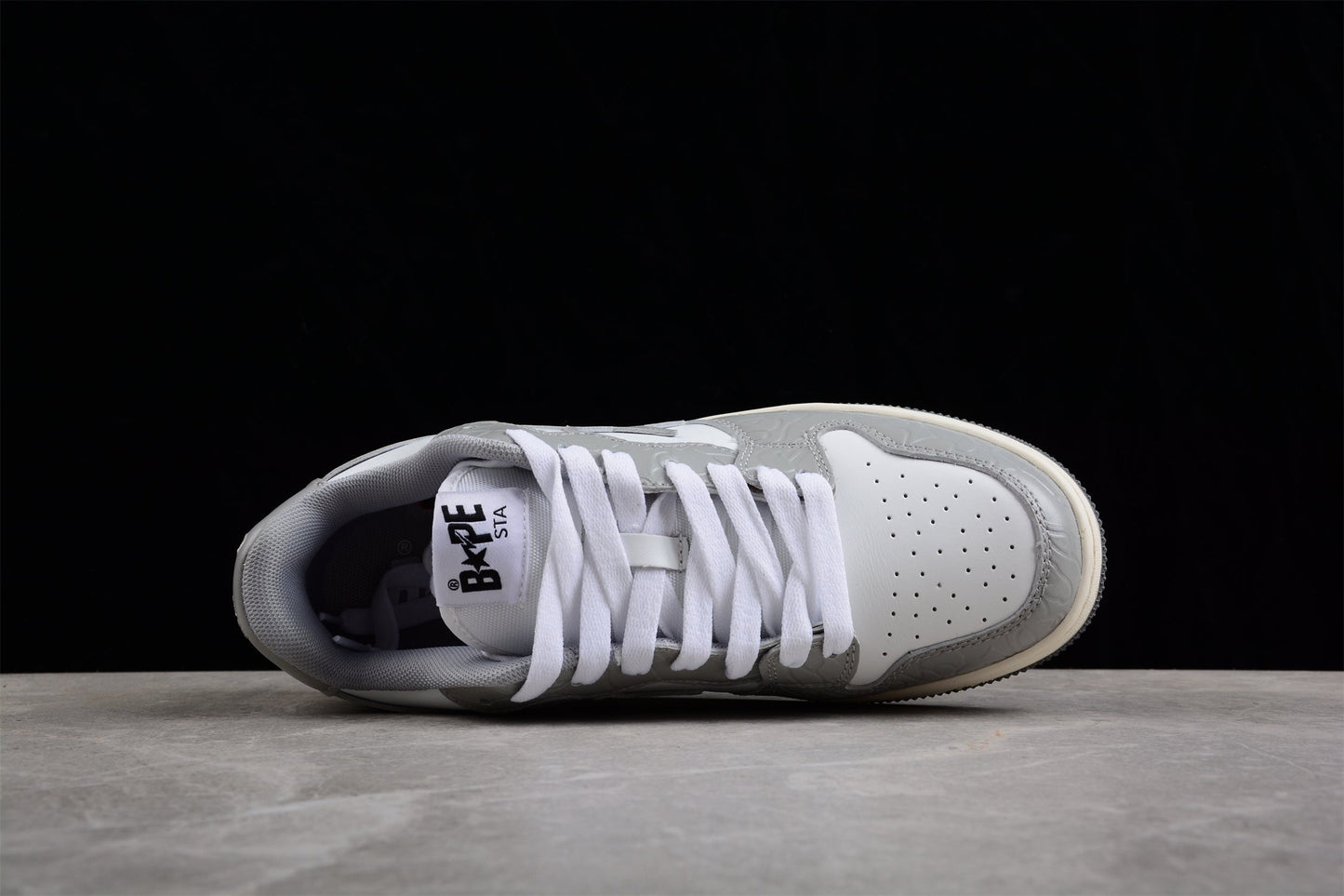 BAPE Sta Low-top Sneakers In And Gray - White Unisex Streetwear Limited Edition - **BAPE STA Low-Top Sneakers in White and Gray** Introducing the BAPE STA Low-Top Sneakers in