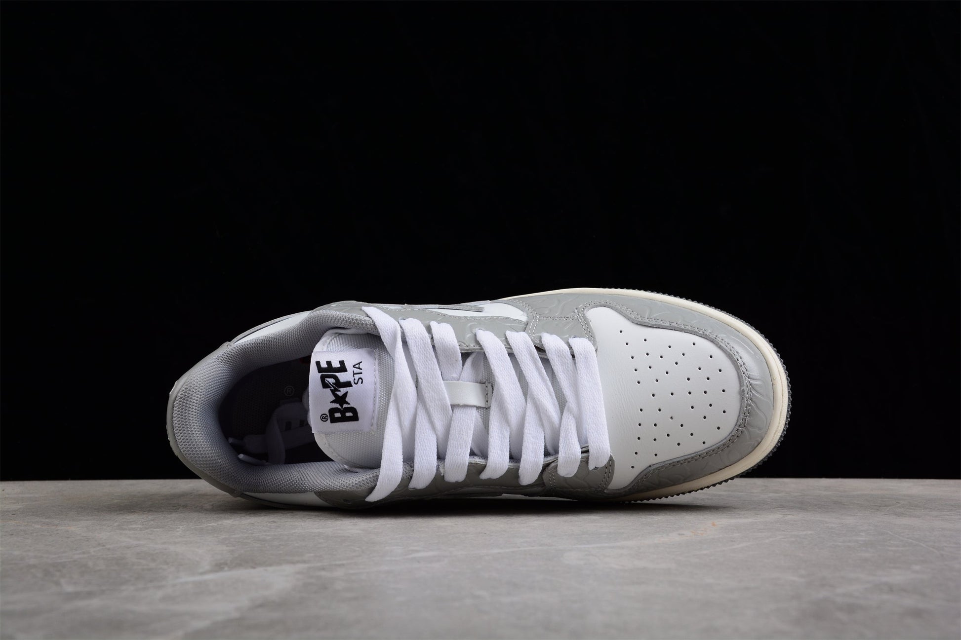 BAPE Sta Low-top Sneakers In And Gray - White Unisex Streetwear Limited Edition - **BAPE STA Low-Top Sneakers in White and Gray** Introducing the BAPE STA Low-Top Sneakers in