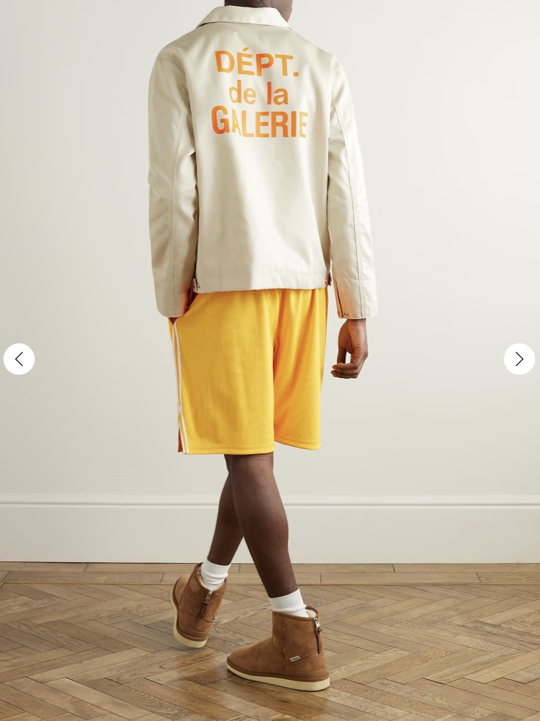 GALLERY Dept. Montecito French Logo Jacket - Red Unisex Streetwear Limited Edition - **Gallery Dept. Coach Jacket: Detailed Product Description** The Gallery Dept. Coach Jacket in beige with