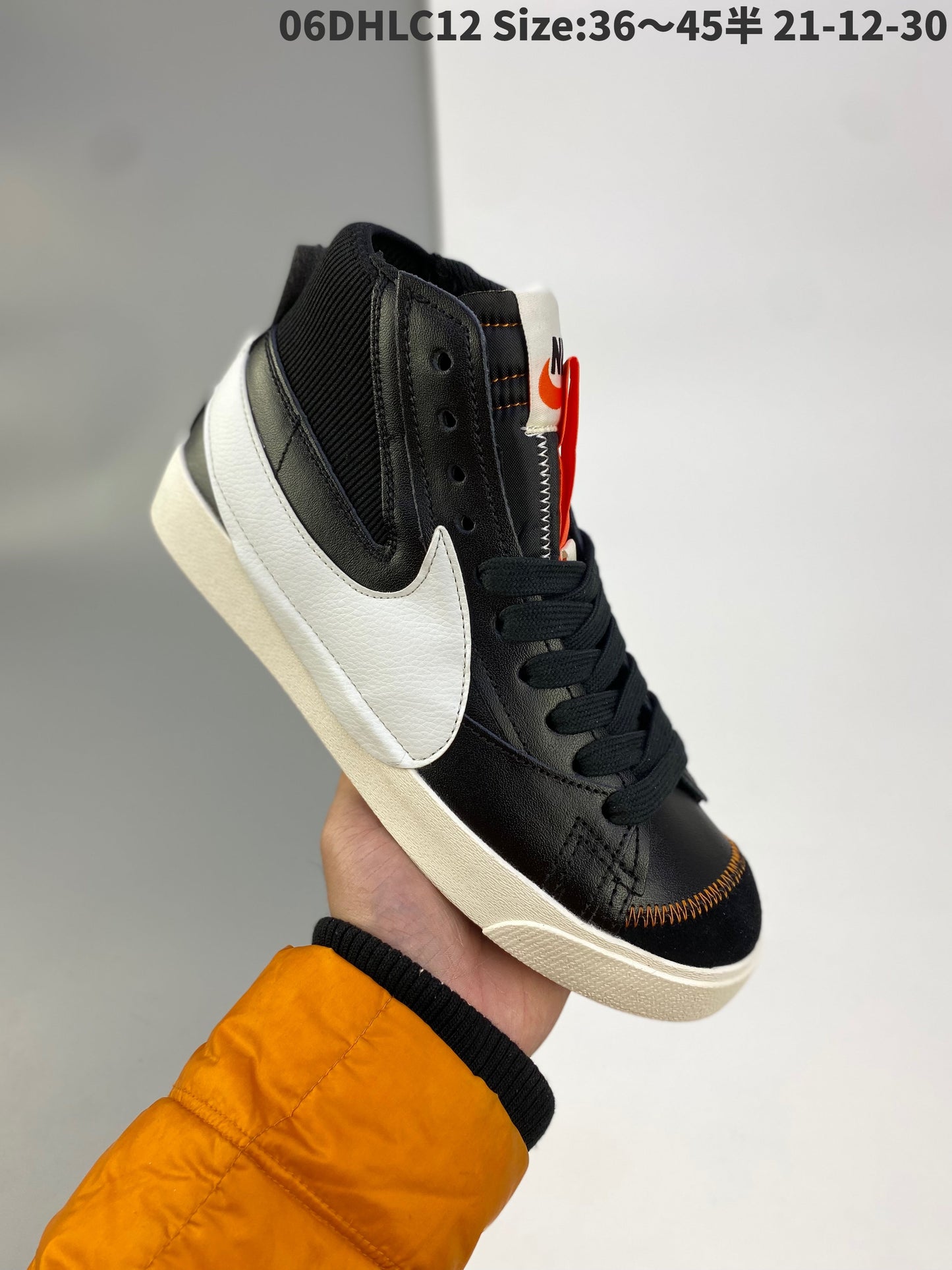 Nike Blazer Mid'1977 Vintage - Black Unisex Streetwear Limited Edition - The Nike Blazer Mid '1977 Vintage Deconstructed in Black and White redefines the classic high-top