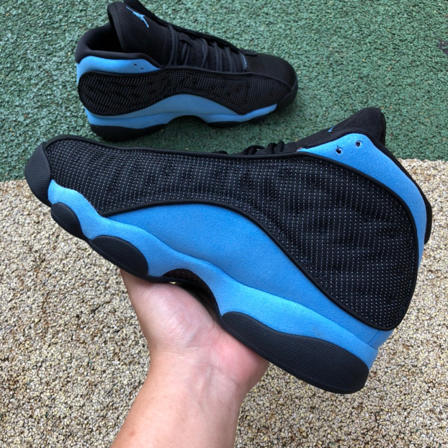 Jordan 13 black - University Blue Unisex Streetwear Limited Edition - The Air Jordan 13 in black and blue is a sleek and dynamic addition to
