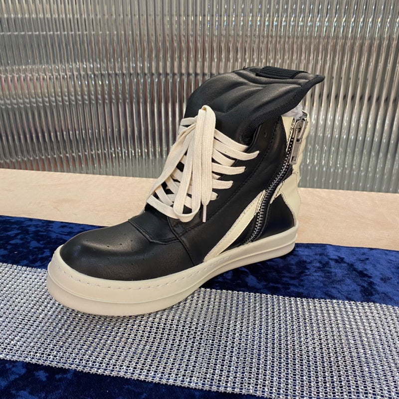 Rick Owens Geobasket Sneakers - And White - Black Unisex Streetwear Limited Edition - ### Rick Owens Geobasket Sneakers - Black and White Introducing the Rick Owens Geobasket Sneakers