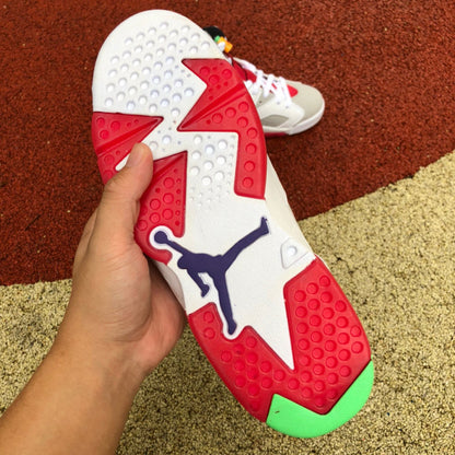 Jordan 6 Hare Sneakers - White Unisex Streetwear Limited Edition - The Air Jordan 6 'Hare' is a playful nod to the classic Jordan brand heritage,