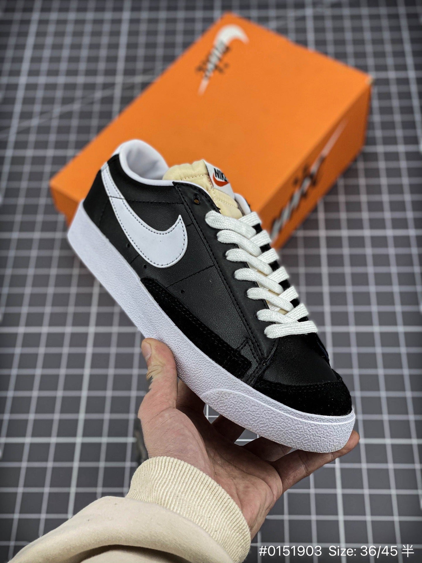 The Nike Blazer Low '1977 Vintage - Black Unisex Streetwear Limited Edition - The Nike Blazer Low '1977 Vintage Black and White offers a clean, minimalist take on