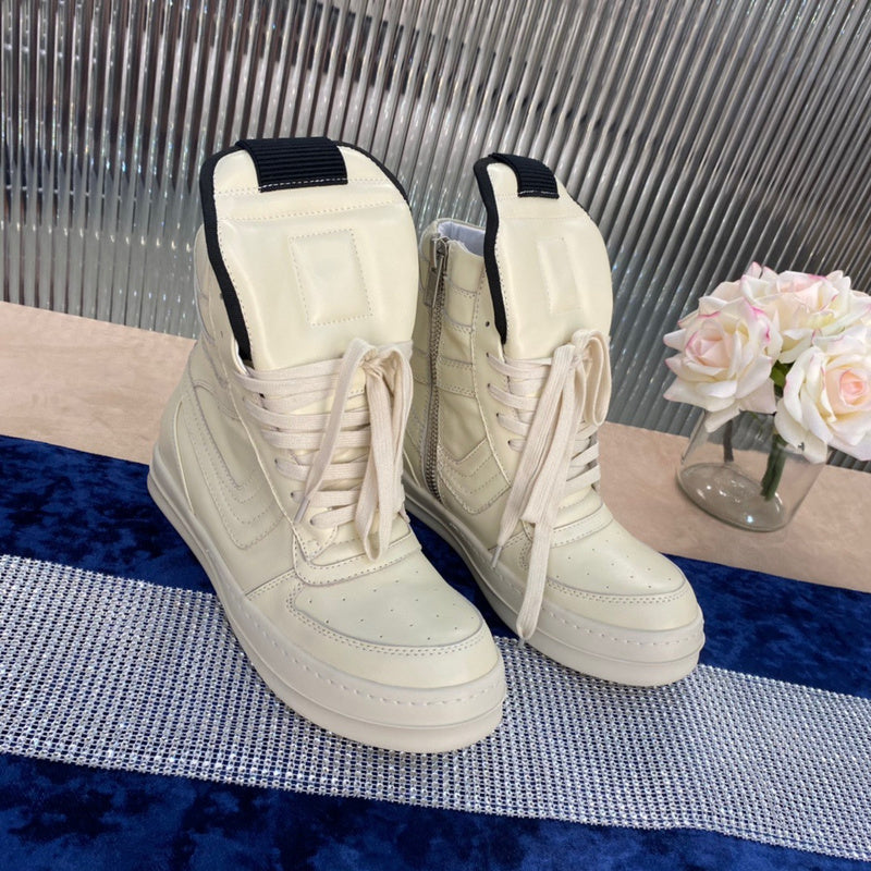 Rick Owens Geobasket Sneakers - - Cream Unisex Streetwear Limited Edition - ### Rick Owens Geobasket Sneakers - Cream Introducing the Rick Owens Geobasket Sneakers in a