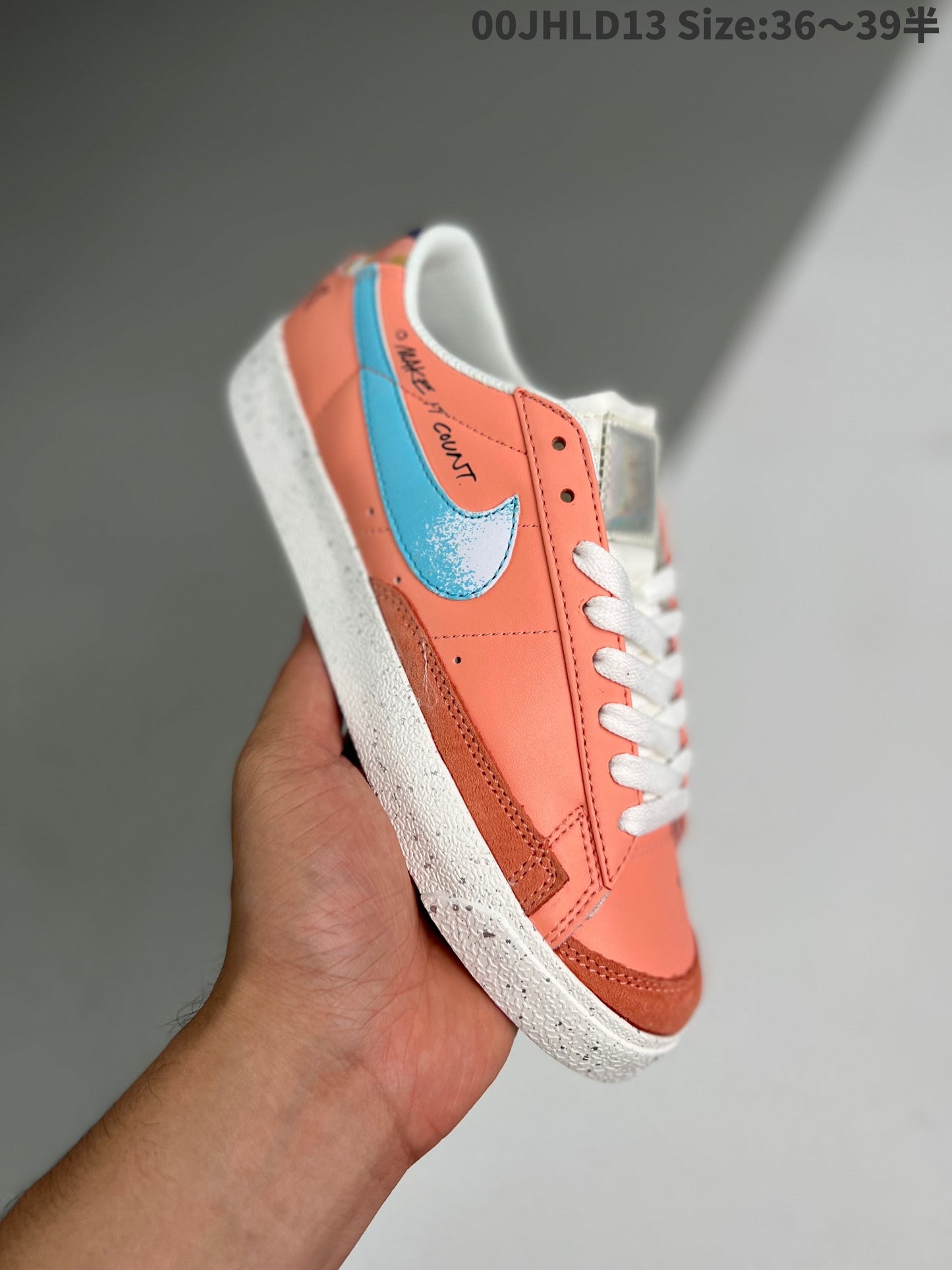 Nike Blazer Low'1977 Swoosh - Red Unisex Streetwear Limited Edition - The Nike Blazer Low '1977 Swoosh' in pink with playful graffiti designs adds a vibrant