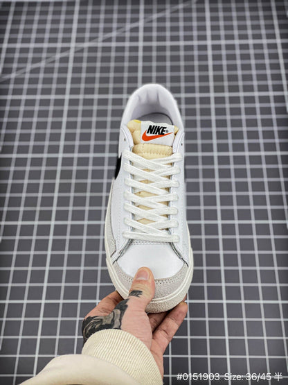 Nike Blazer Low'1977 Vintage - White Unisex Streetwear Limited Edition - The Nike Blazer Low '1977 Vintage 'Off-White' is a sophisticated twist on the classic silhouette,
