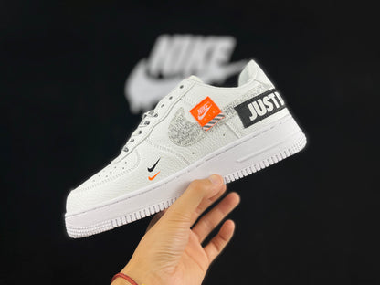 NIKE Air Force 1 Low 'just Do It' - Black Unisex Streetwear Limited Edition - **Nike Air Force 1 Low 'Just Do It'** The Nike Air Force 1 Low 'Just