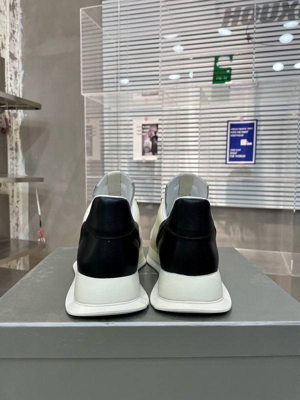 Two-Tone Black Accent Sneakers - insole - replica sneakers
