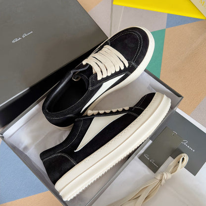 Rick Owens Suede Low-top Sneakers - Black Unisex Streetwear Limited Edition - **Rick Owens Black Suede Low-Top Sneakers: Modern Sophistication and Premium Craftsmanship** Introducing the Rick Owens