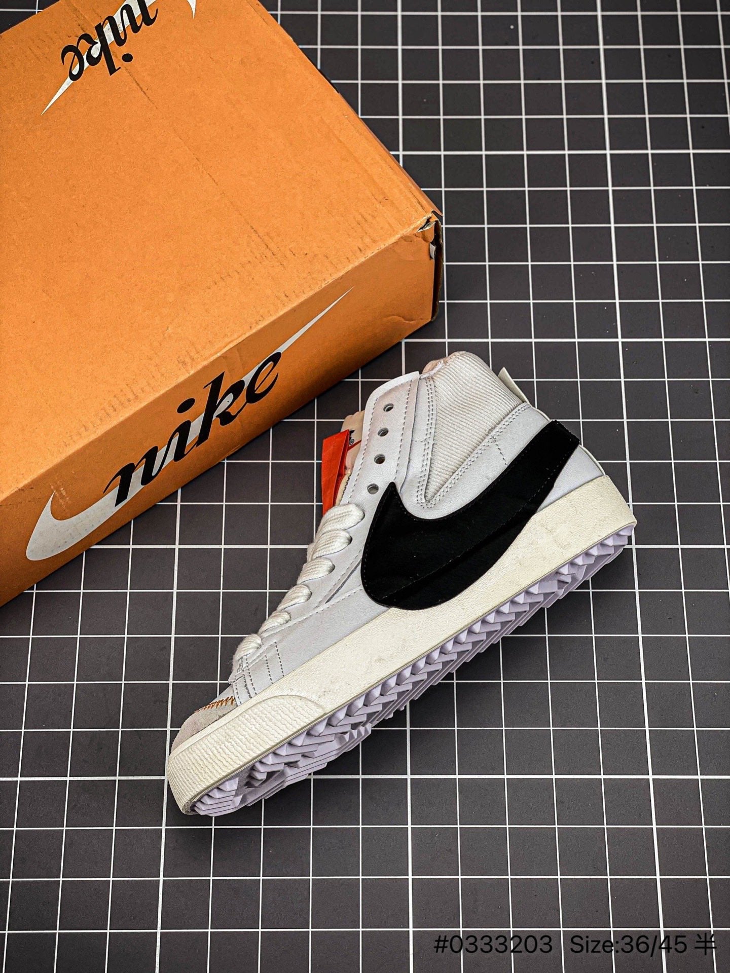 Nike Blazer Mid'1977 Jumbo - Black Unisex Streetwear Limited Edition - The Nike Blazer Mid '1977 Jumbo 'Deconstructed Comfort' in White and Black takes the classic