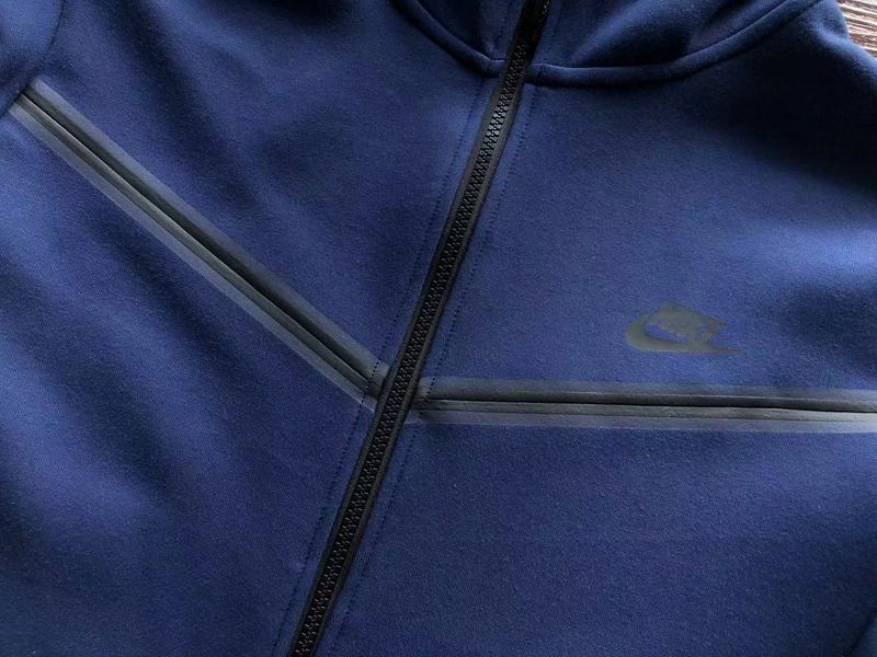 NIKE Tech Fleece Hoodie - - Navy Unisex Streetwear Limited Edition - The NIKE TECH FLEECE HOODIE NAVY - REPLICA is the ultimate combination of modern sportswear