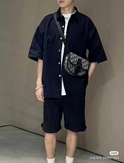 Dior Short-sleeve Shirt - Black Unisex Streetwear Limited Edition - <span>Elegant and sophisticated. Features button-down design. Made from premium fabric. Perfect for both casual and