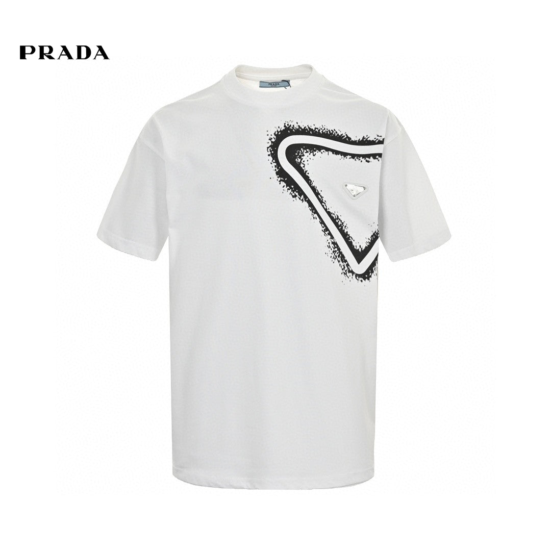 Prada Graphic Logo T-shirt - Black Unisex Streetwear Limited Edition - <span>This Prada t-shirt features a striking white design with a bold graphic logo print. The