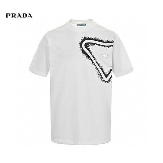 Prada Graphic Logo T-shirt - Black Unisex Streetwear Limited Edition - <span>This Prada t-shirt features a striking white design with a bold graphic logo print. The