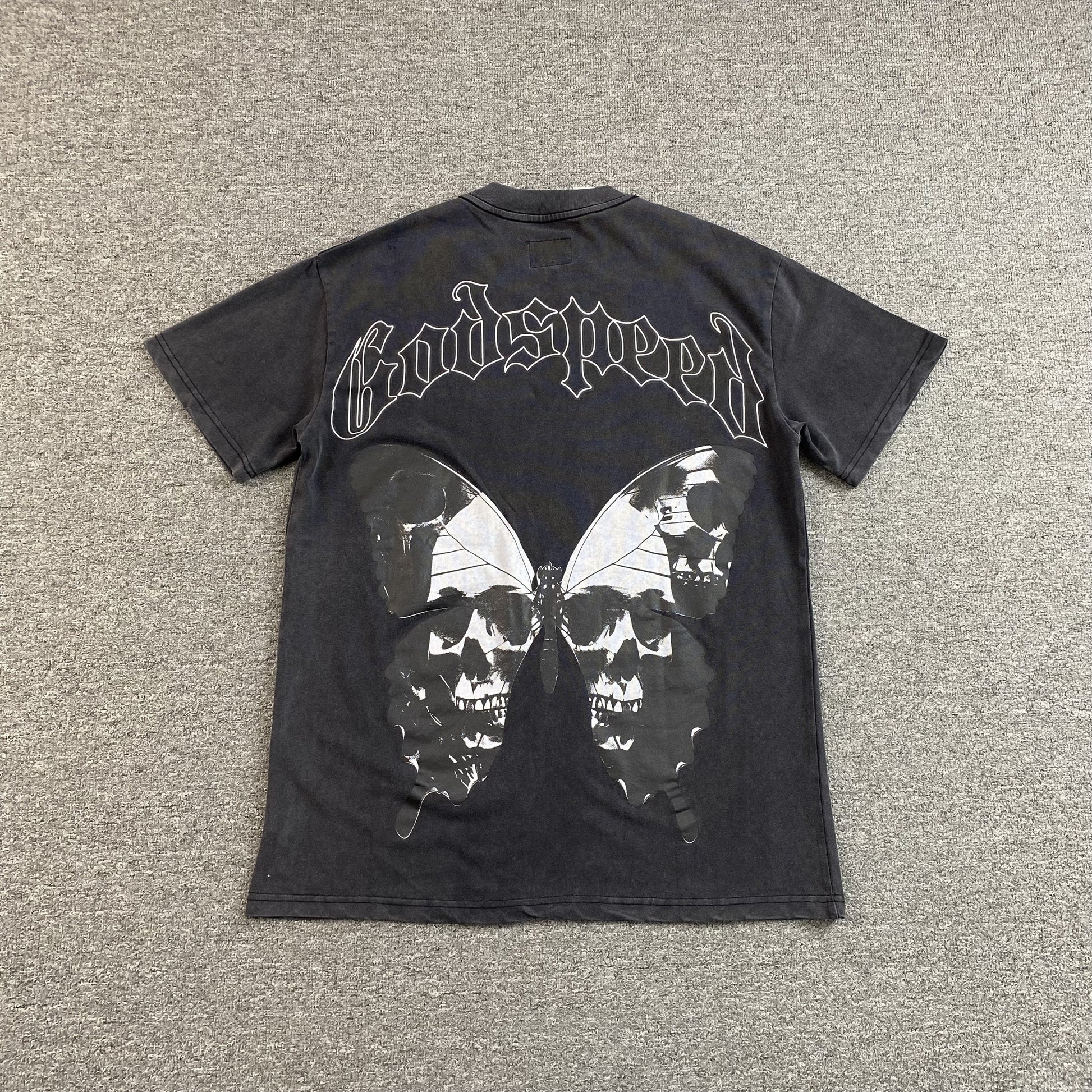 GODSPEED Butterfly Effect T-shirt Washed - Black Unisex Streetwear Limited Edition