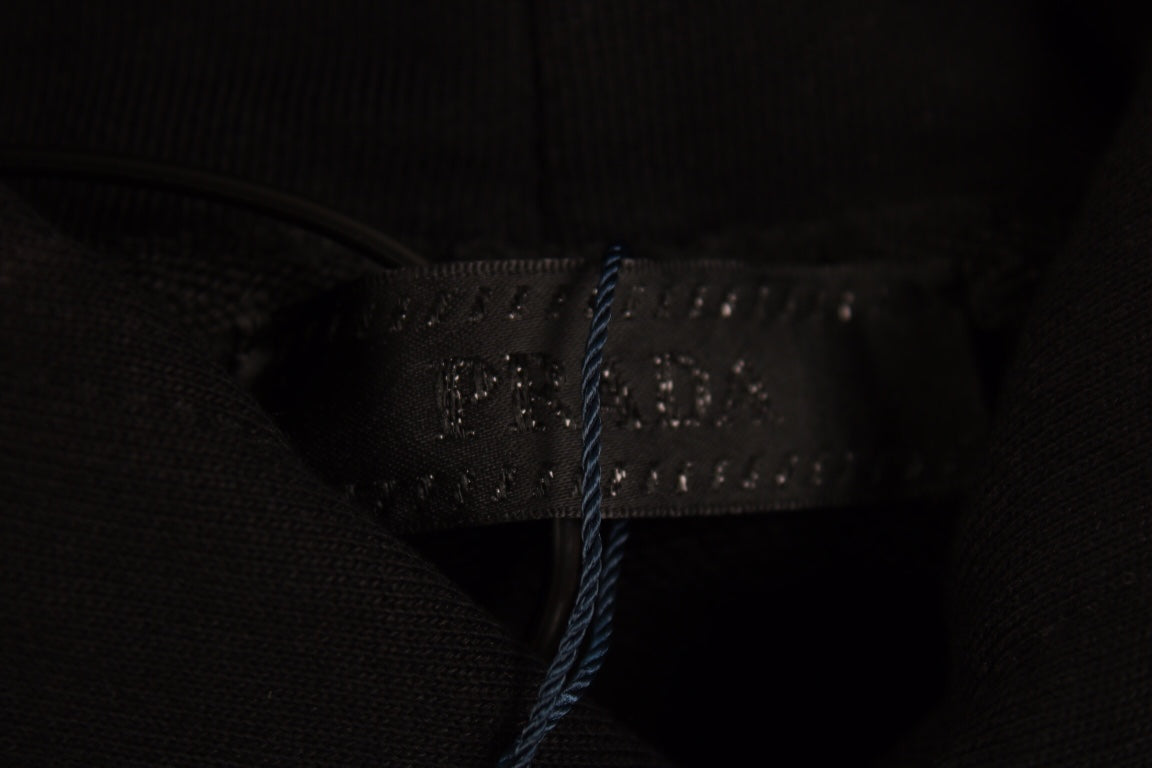 Prada Milano Black Hoodie - logo - replica sneakers