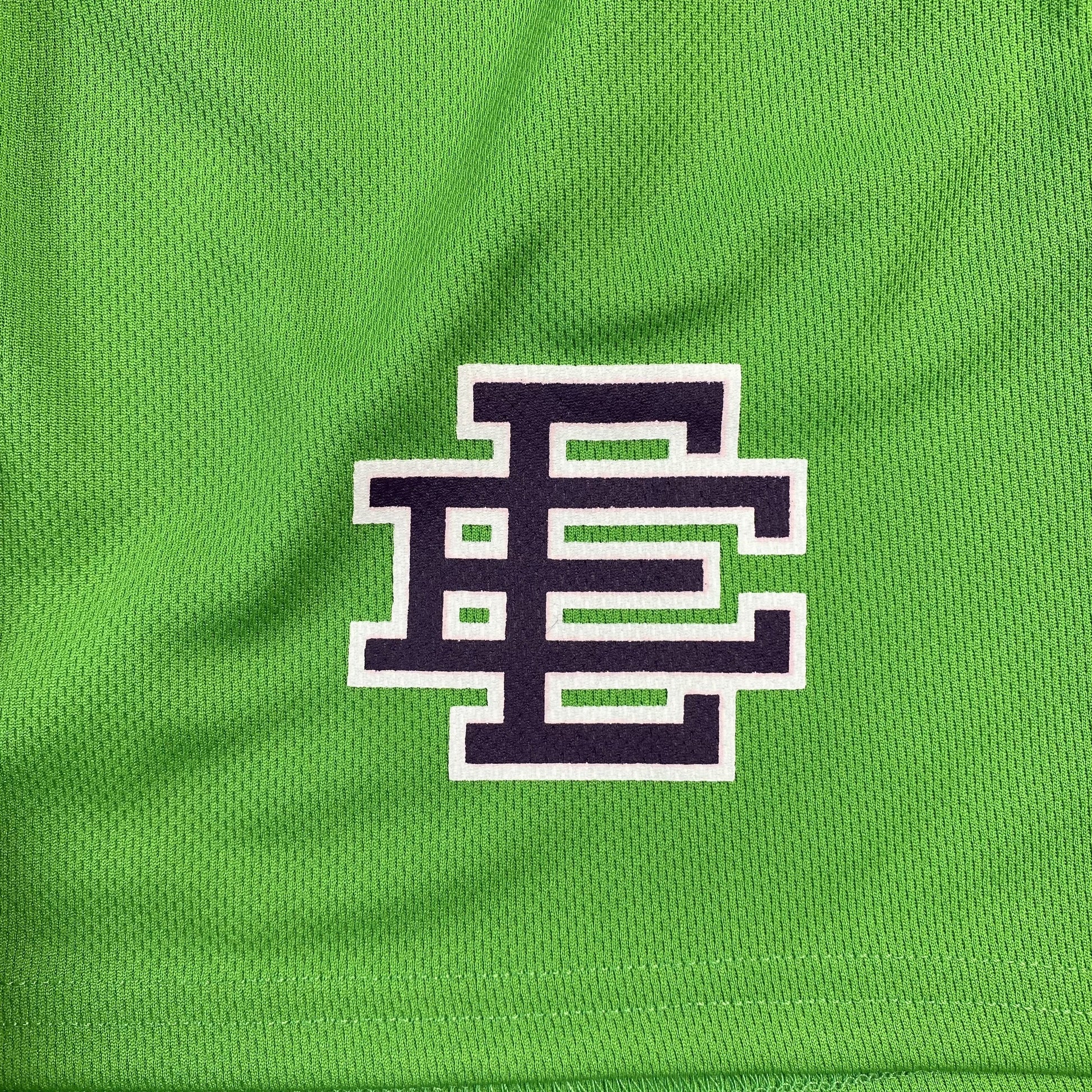 ERIC Emanuel Ee Basic Shorts Slime Green - - Black Unisex Streetwear Limited Edition - The ERIC EMMANUEL EE BASIC SHORTS SLIME GREEN/BLACK - REPLICA deliver the perfect mix of
