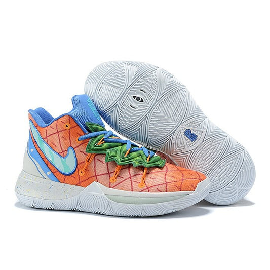 NIKE Kyrie 5 - Spongebob Pineapple House Pants - Red Unisex Streetwear Limited Edition - Introducing the Nike Kyrie 5 SpongeBob Pineapple House Edition, a basketball shoe that pays homage