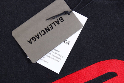 Camiseta negra con estampado del logo de Balenciaga - Réplica Prime