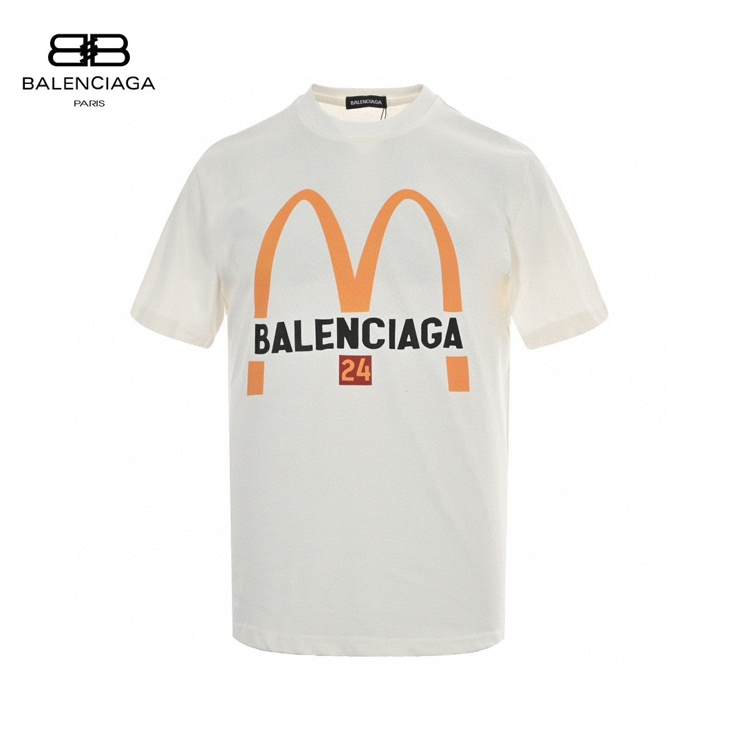 Balenciaga Mcdonald's T-shirt - White Unisex Streetwear Limited Edition - <span>Unique and playful design. Features a bold Balenciaga logo inspired by the iconic McDonald's arches.