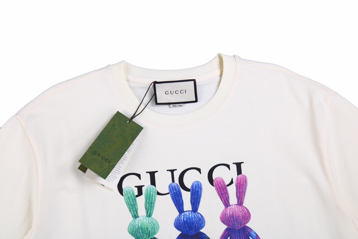 Camiseta Gucci Bunny Trio (Blanca)