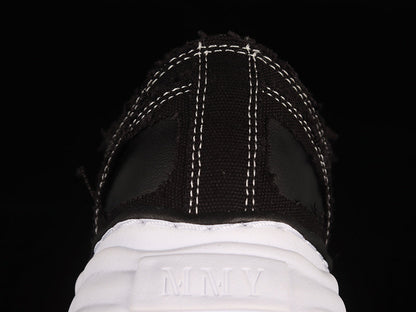 MAISON Mihara Yasuhiro Peterson Og Sole Canvas Low Sneakers - Black Unisex Streetwear Limited Edition
