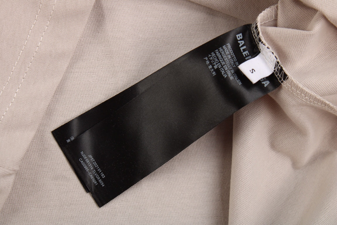 CAMISETA GRIS CON LOGOTIPO DE BALENCIAGA