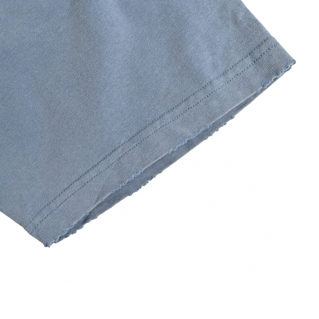 Camiseta azul con logo vintage de Balenciaga