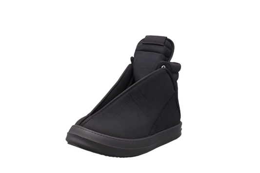 Rick Owens High-top Wrap Sneakers - Black Unisex Streetwear Limited Edition - **Rick Owens Black High-Top Wrap Sneakers: Futuristic Elegance** Elevate your style with the Rick Owens