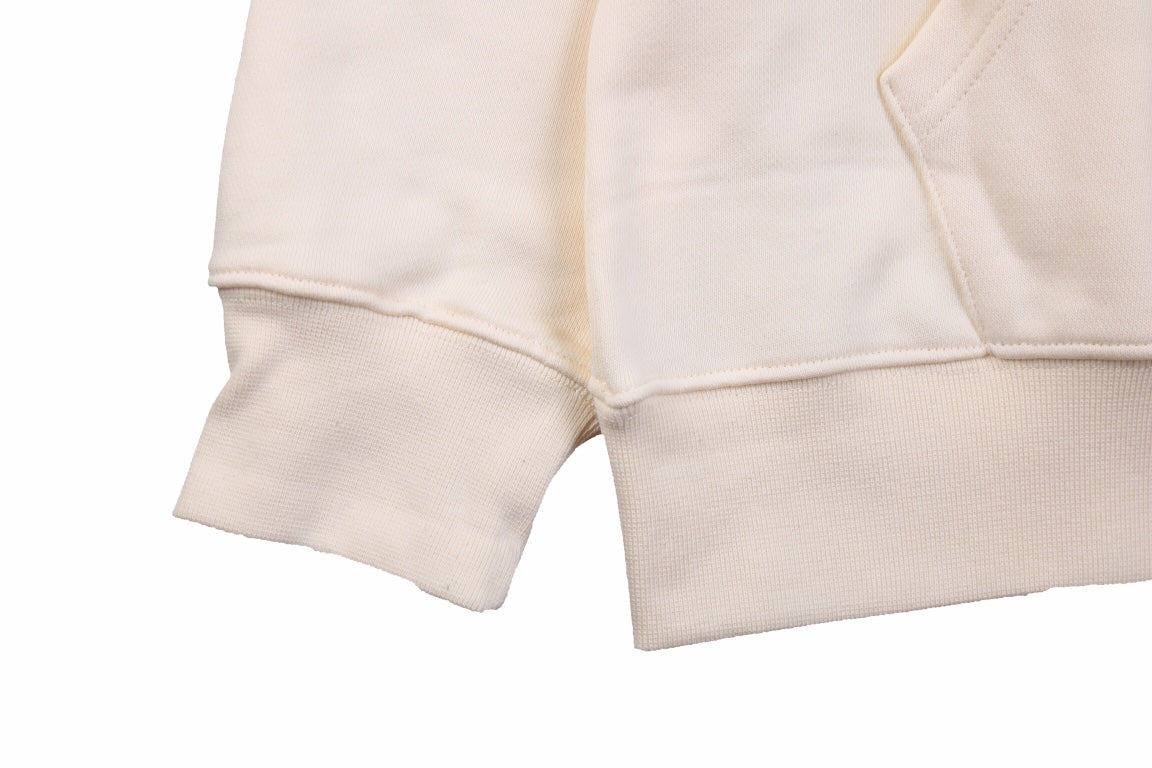 Sudadera con capucha Gucci con logo arcoíris - Crema