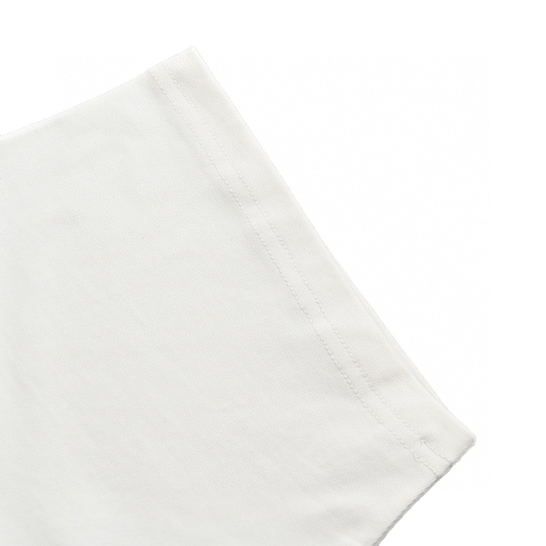 Prada Milano Logo T-Shirt (White) - close up - replica sneakers