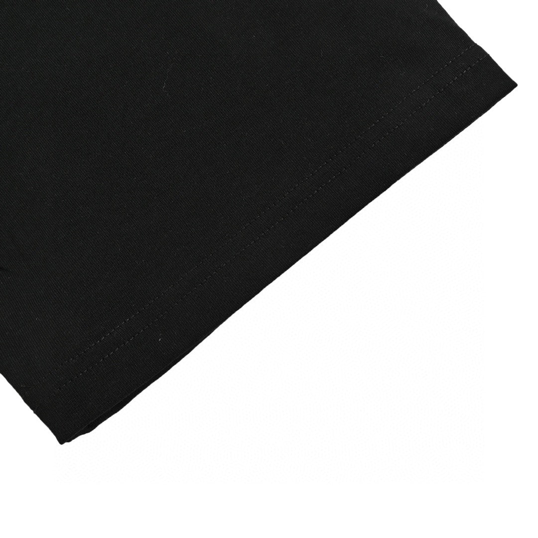 Prada Milano Logo Black T-Shirt - close up - replica sneakers