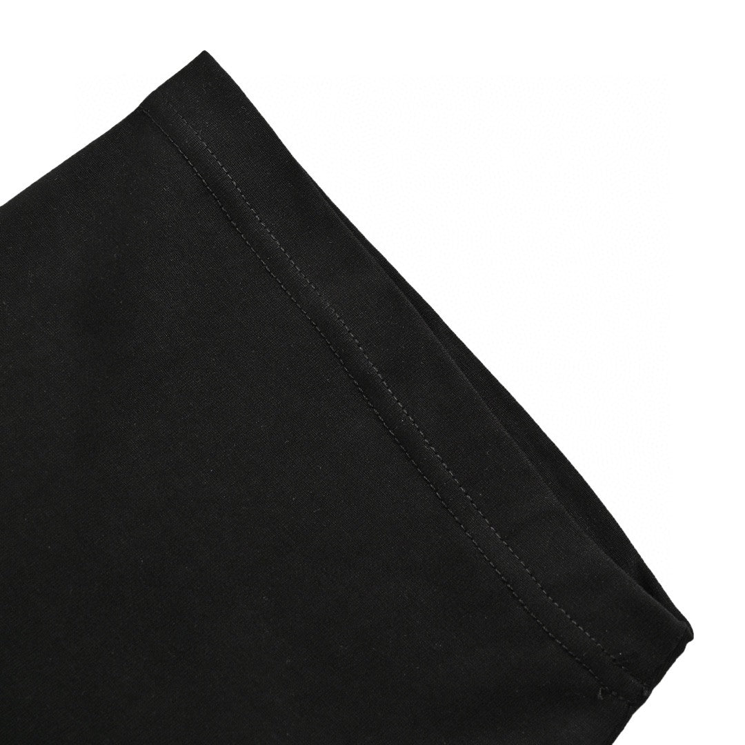 Prada Milano Black Emblem T-Shirt - close up - replica sneakers