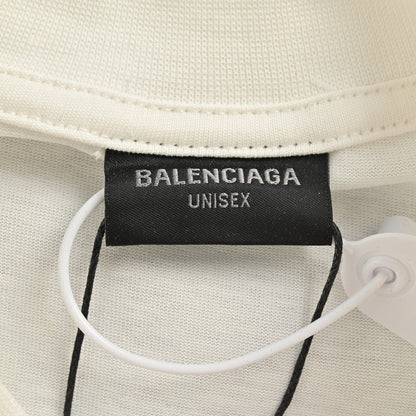 Camiseta Balenciaga con logo azul (blanca)