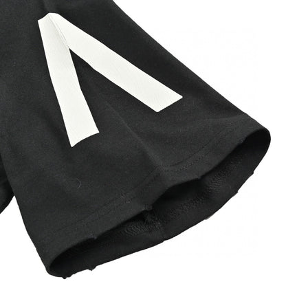 Camiseta gráfica con logo blanco de Balenciaga (negra)