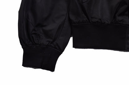 Prada Black Bomber Jacket - close up - replica sneakers