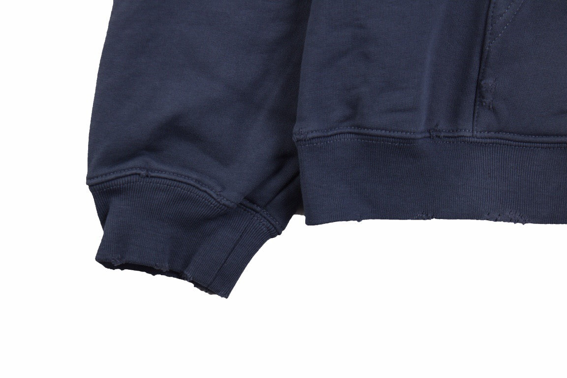 Sudadera con capucha Balenciaga Paris Graffiti - Azul