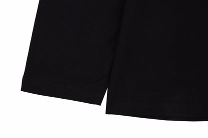 Chemise à manches longues noire avec logo BALENCIAGA