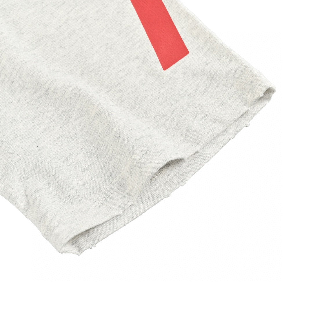 Camiseta gráfica con logo rojo de Balenciaga (Gris)