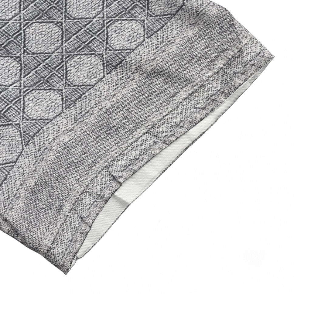 Camisa Dior de manga corta con estampado geométrico en gris