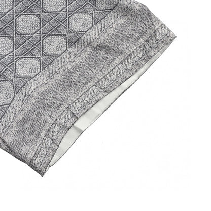 Camisa Dior de manga corta con estampado geométrico en gris