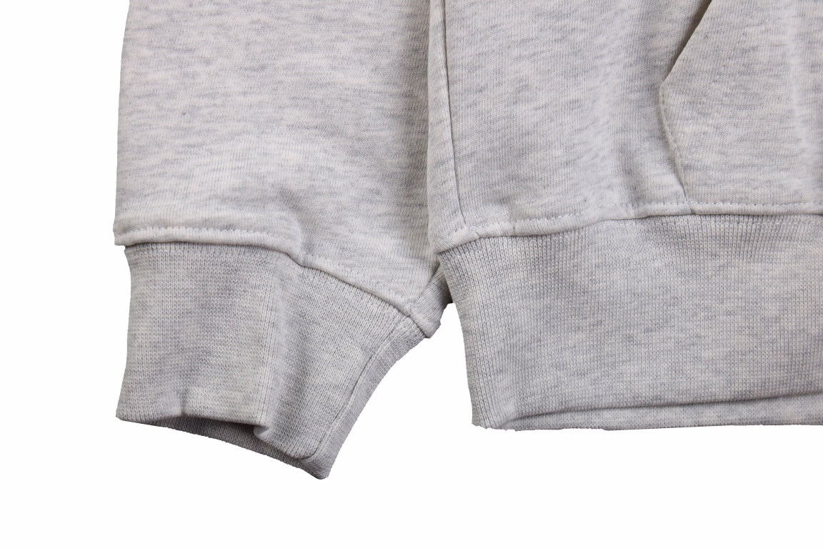 Prada Milano Grey Hoodie - close up - replica sneakers