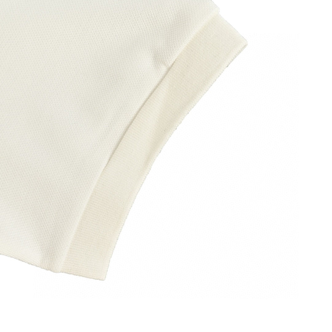 Polo Gucci con logo a rayas (Blanco)