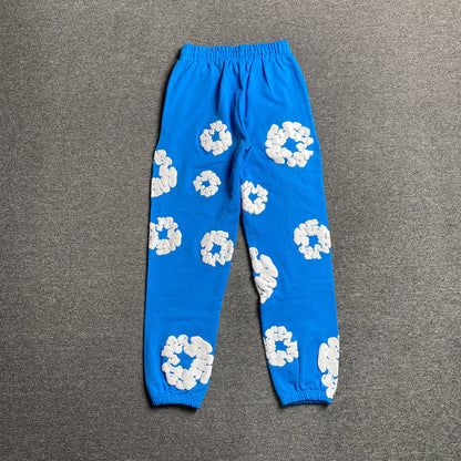DENIM Tears Cotton Wreath Sweatpants Azure - Blue Unisex Streetwear Limited Edition