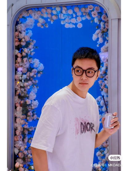 Camiseta Dior - Logotipo de pincelada